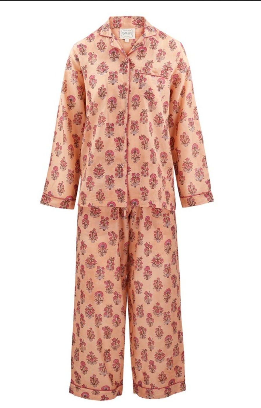 Dilli Grey Dusty Peach Khushi Pyjamas Clearance