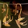 Alex Monroe Swooping Swallow Hook Earrings Hot