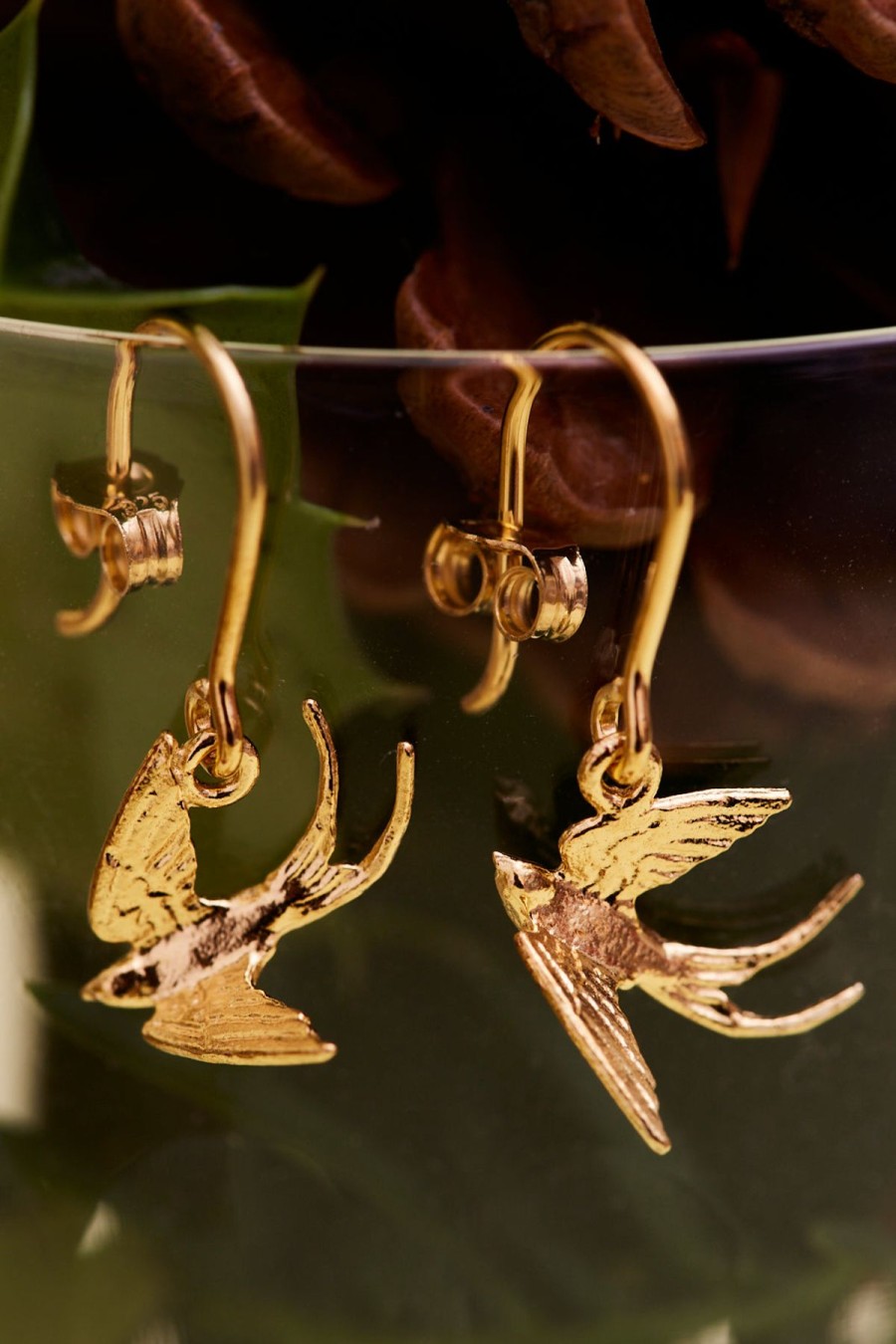 Alex Monroe Swooping Swallow Hook Earrings Hot