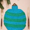 The Jacksons Stripe Bauble Christmas Placemat - Blue And Green New