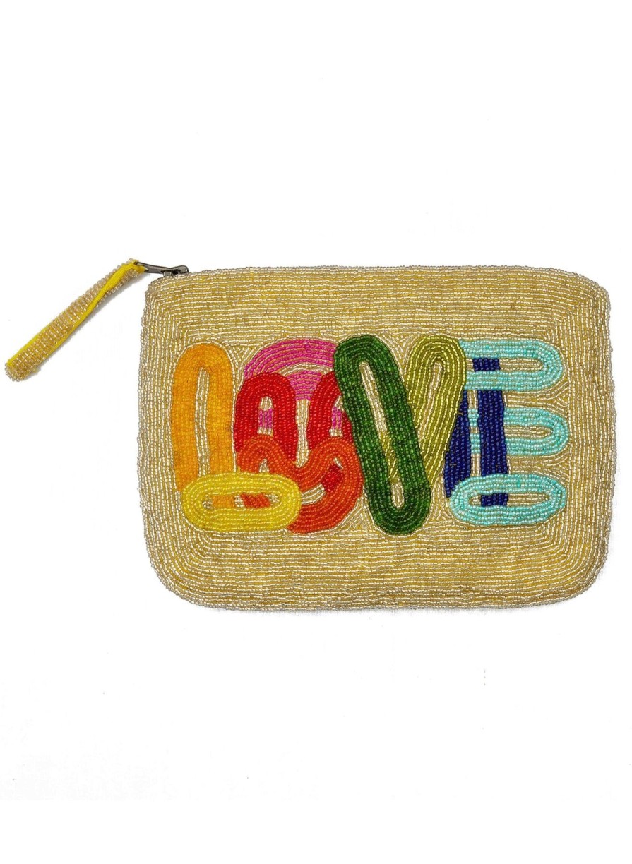 The Jacksons Love Bead Clutch - Gold And Multi Best