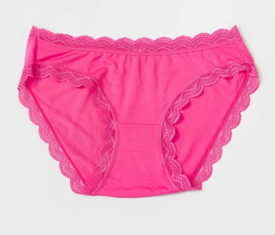 Stripe and Stare Knickers - Raspberry Clearance