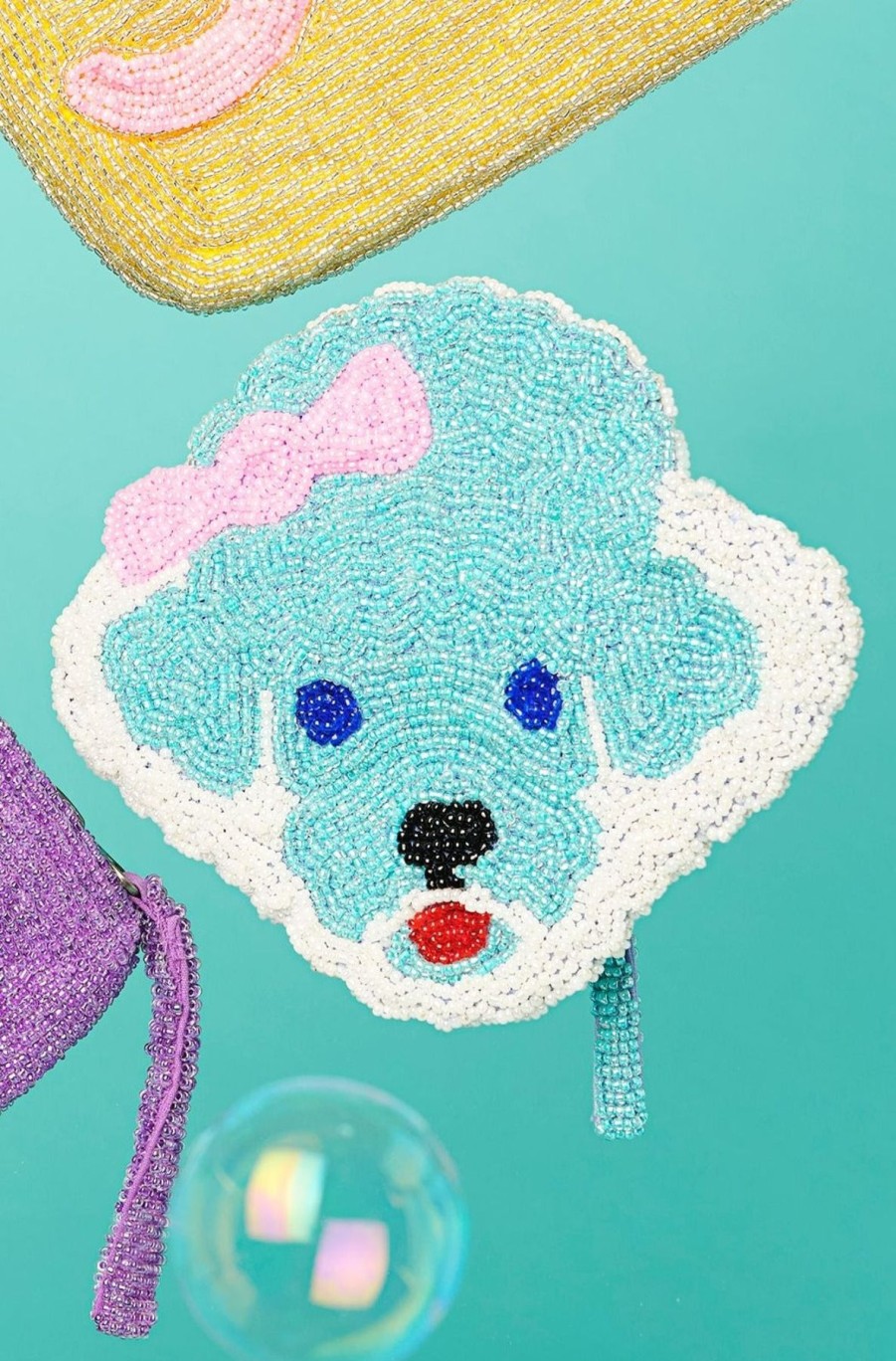 The Jacksons Poodle Coin Purse Pink Bow Best