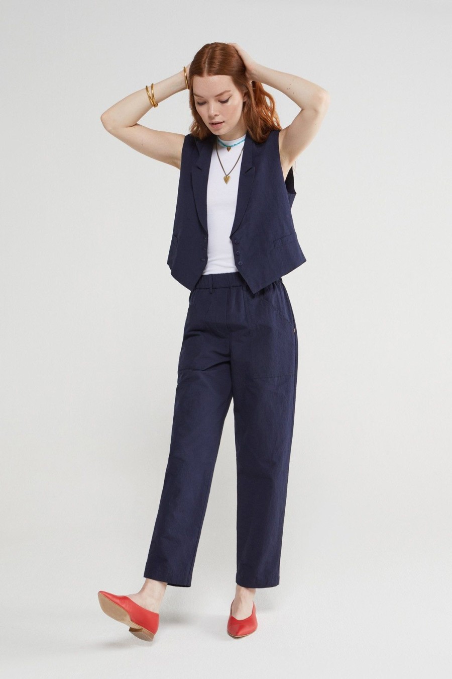 Otto D'ame Blue Linda Trousers Best