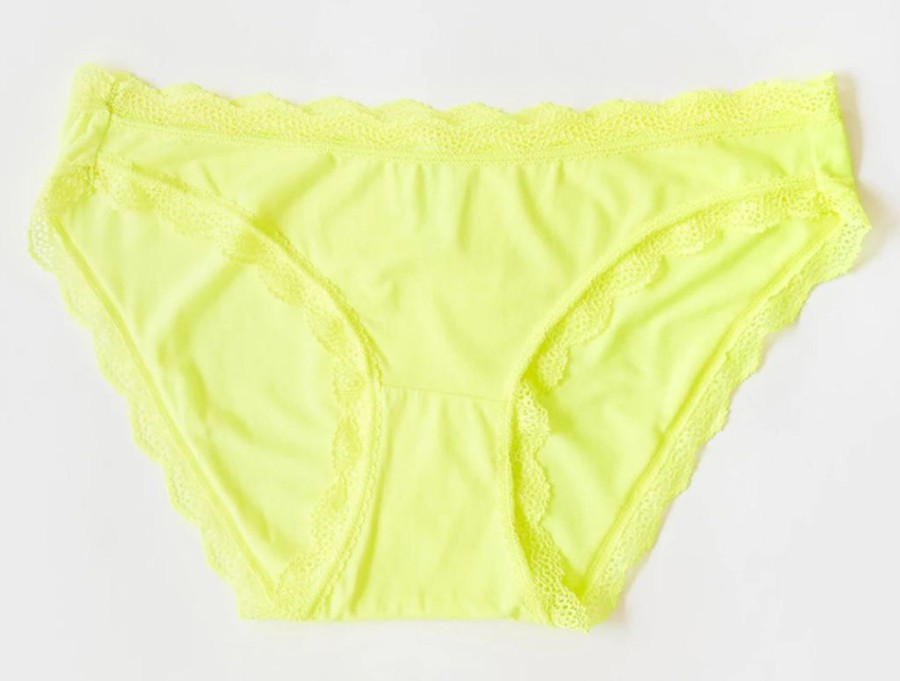 Stripe and Stare Knickers Neon Yellow Online