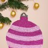 The Jacksons Stripe Bauble Christmas Placemat - Multi Pink Hot