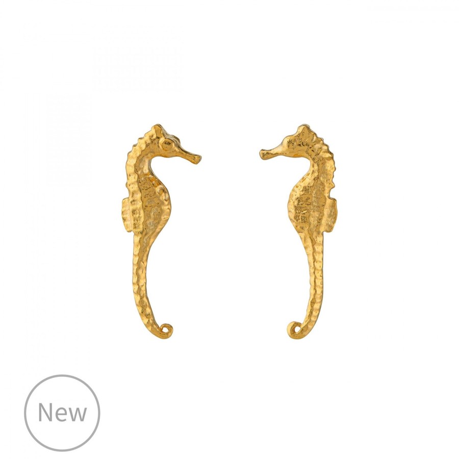 Alex Monroe Seahorse Stud Earrings Hot