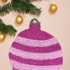 The Jacksons Stripe Bauble Christmas Placemat - Multi Pink Online