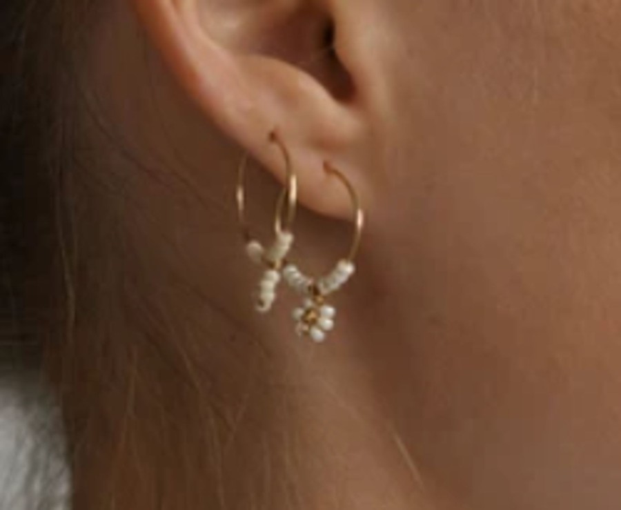 SIDAI DESIGNS Flower Hoops Earrings Hot