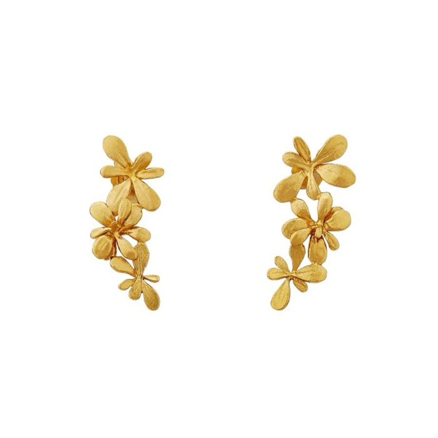 Alex Monroe Sprouting Rosette Studs Earrings Clearance