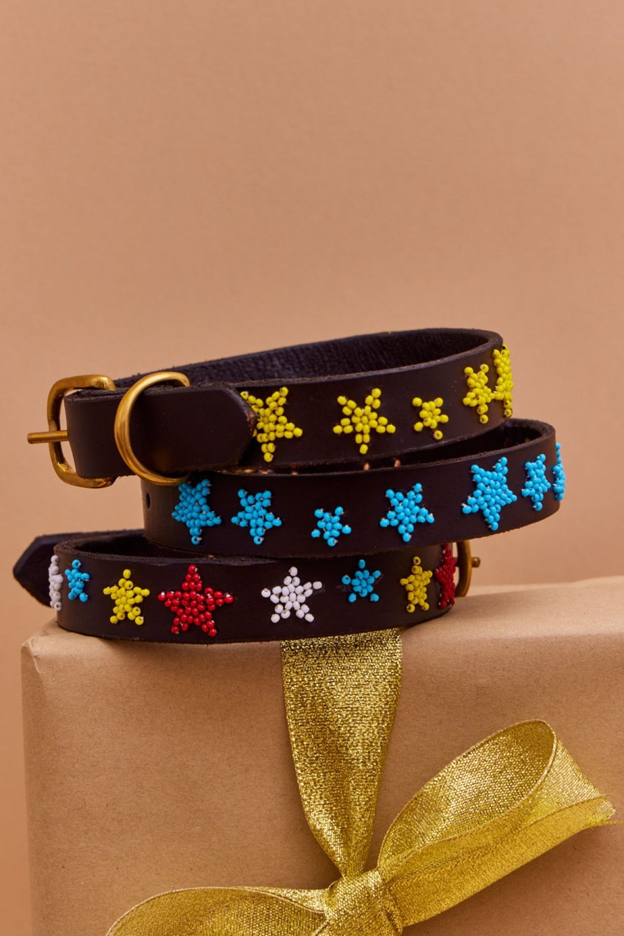 The Jacksons Dog Collar - Yellow Stars Clearance