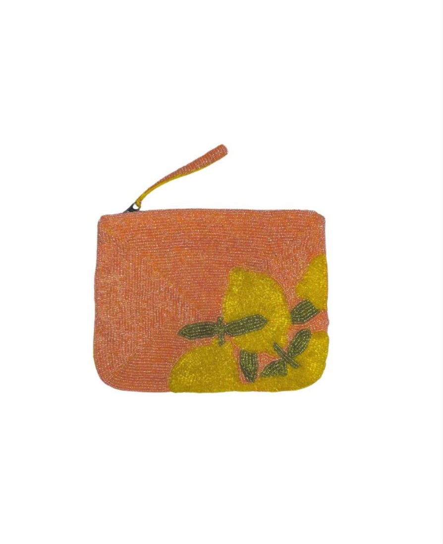 The Jacksons Lemon Bead Purse - Peach, Lemon And Green Online