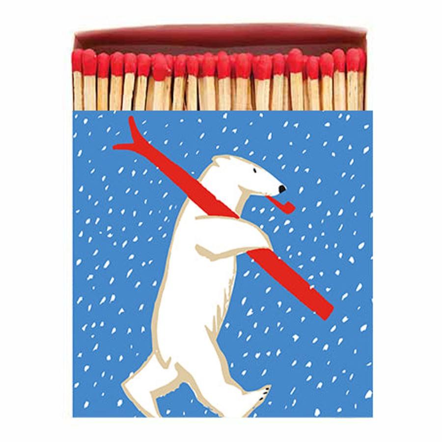 Archivist Gallery Christmas Skiing Polar Bear Matches Hot