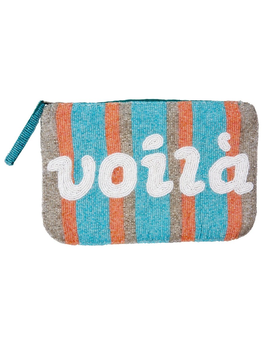 The Jacksons Voila Bead Clutch - Silver, Blue, Pink And White Wholesale