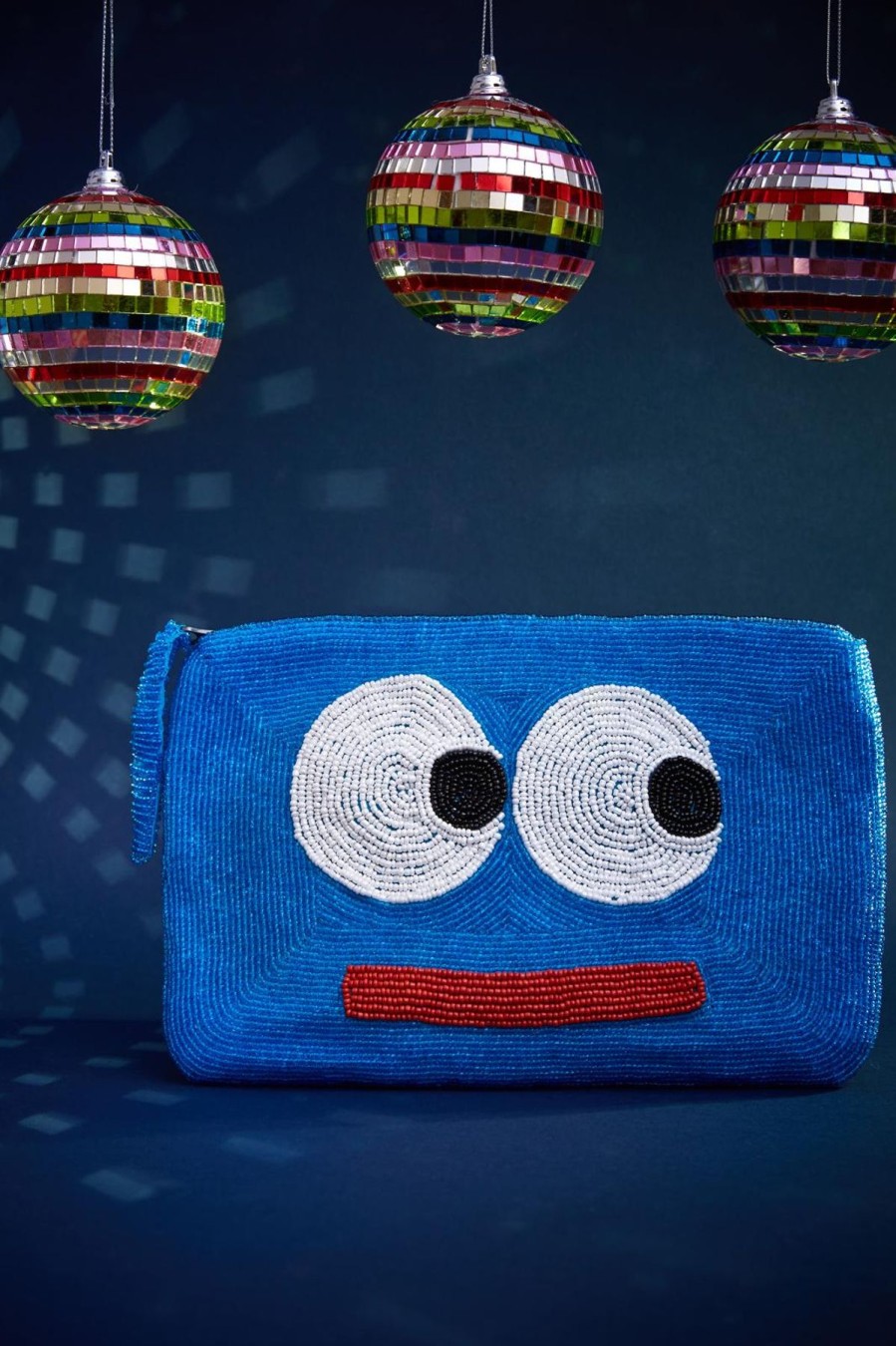 The Jacksons Eyes Bead Clutch - Blue And Red Clearance