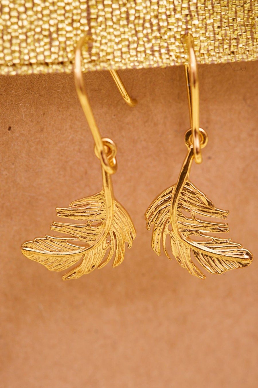 Alex Monroe Little Feather Hook Earrings Wholesale