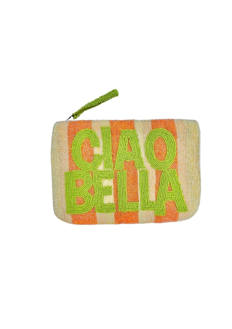 The Jacksons Ciao Bella Bead Clutch - White, Pink And Lime Wholesale