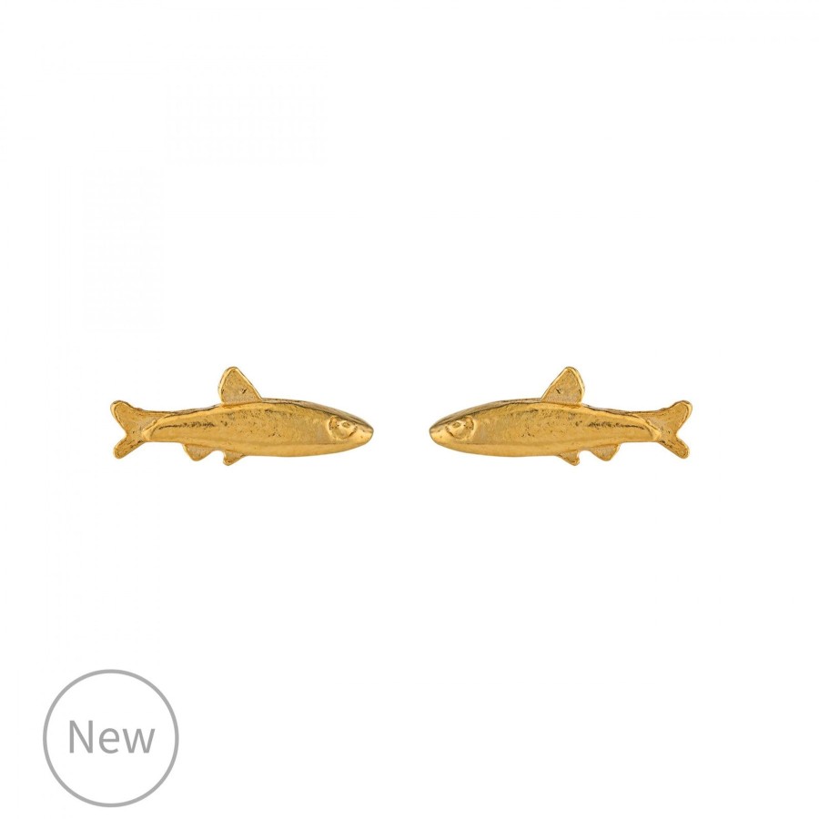 Alex Monroe Little Fish Stud Earrings Clearance