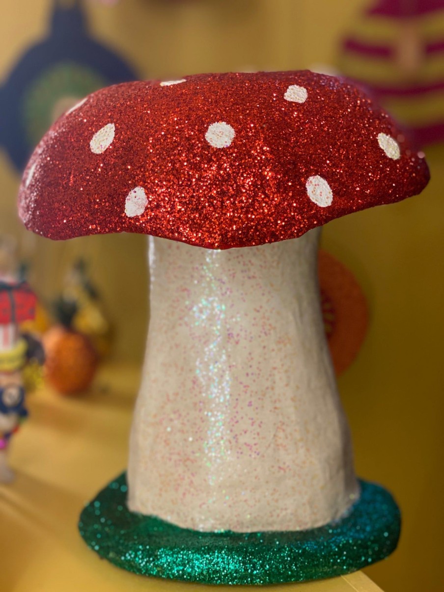 Cody Foster Glitter Mushroom Ornament- Large Online