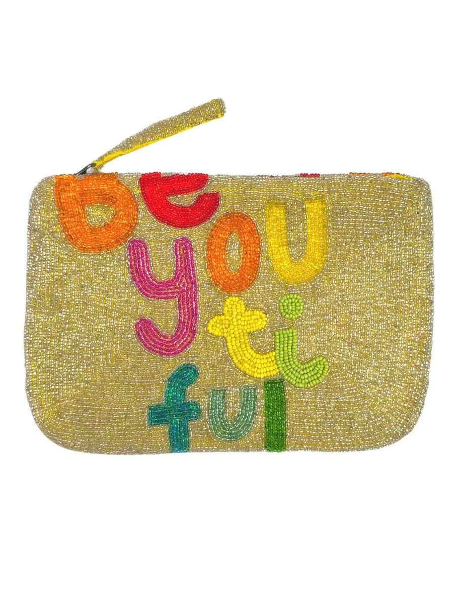 The Jacksons Be You Ti Ful Bead Clutch - Gold And Multi Best