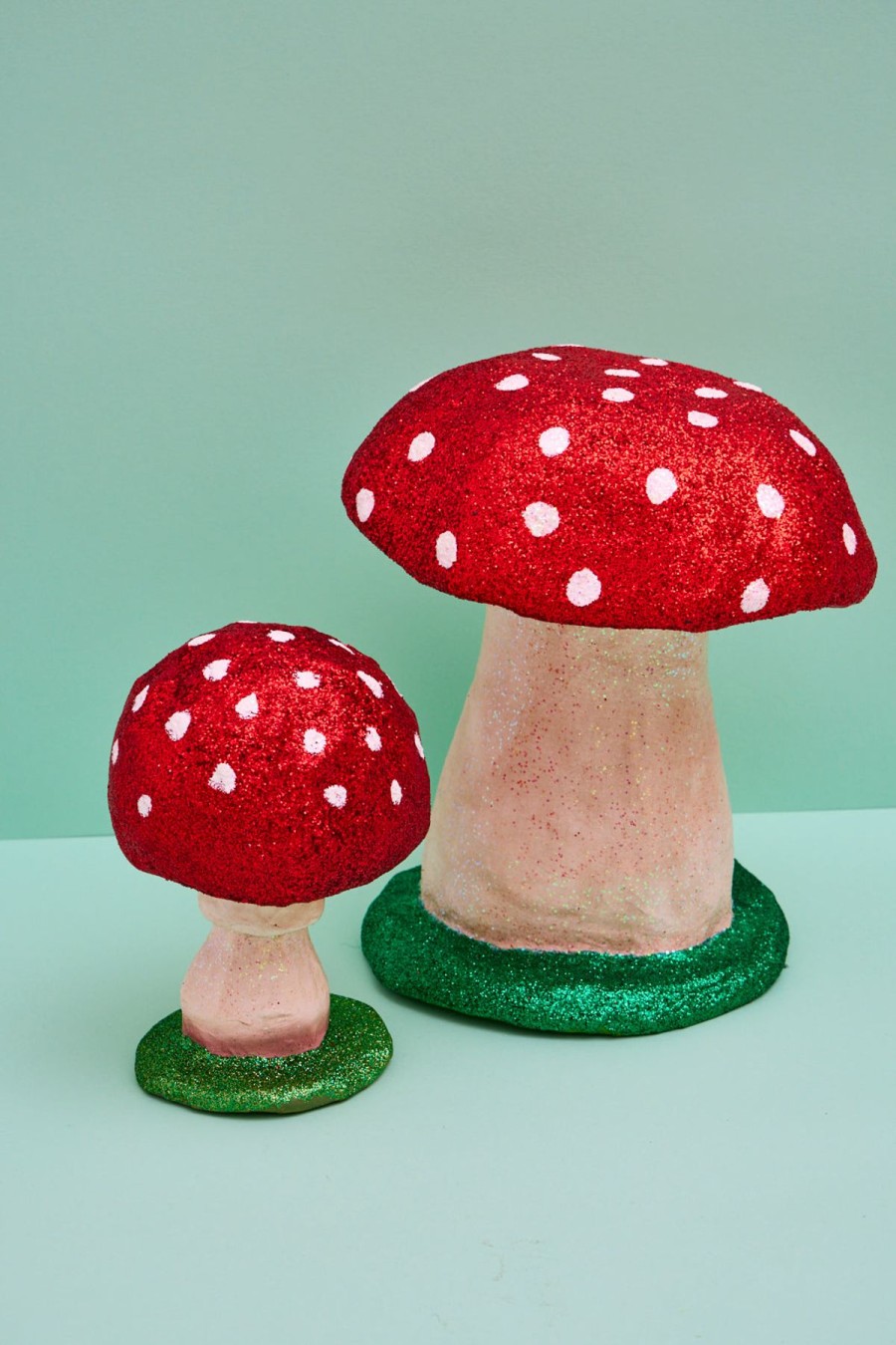 Cody Foster Glitter Mushroom Ornament- Small New