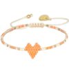 Mishky Orange Heartsy Bracelet Clearance