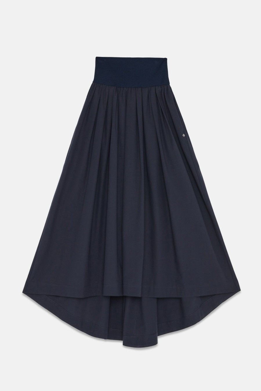 Otto D'ame Navy Waist Skirt Best