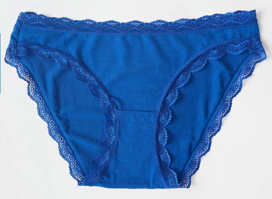 Stripe and Stare Knickers Sapphire Blue Wholesale