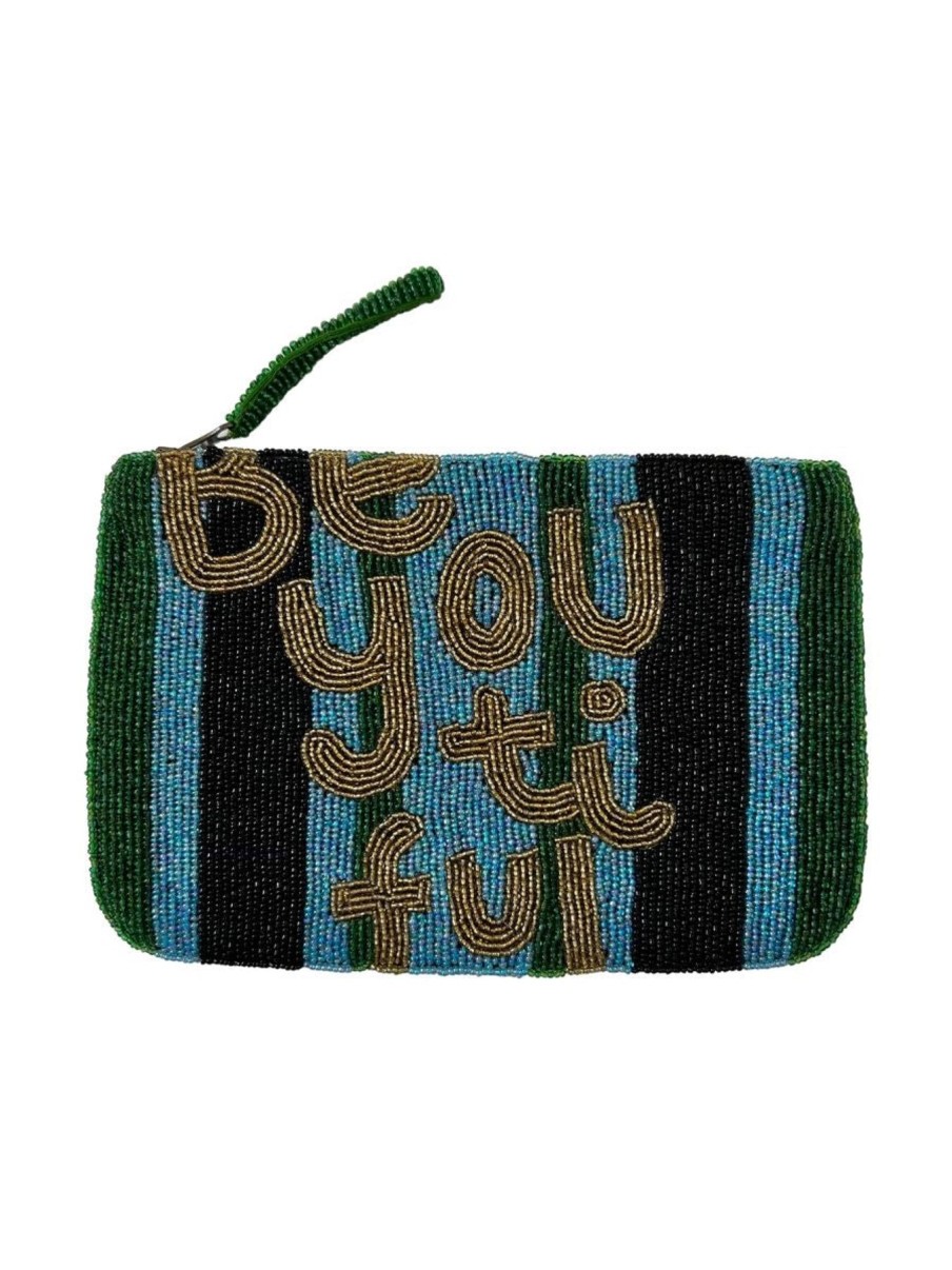 The Jacksons Be You Ti Ful Bead Clutch - Multi Stripe And Gold Best