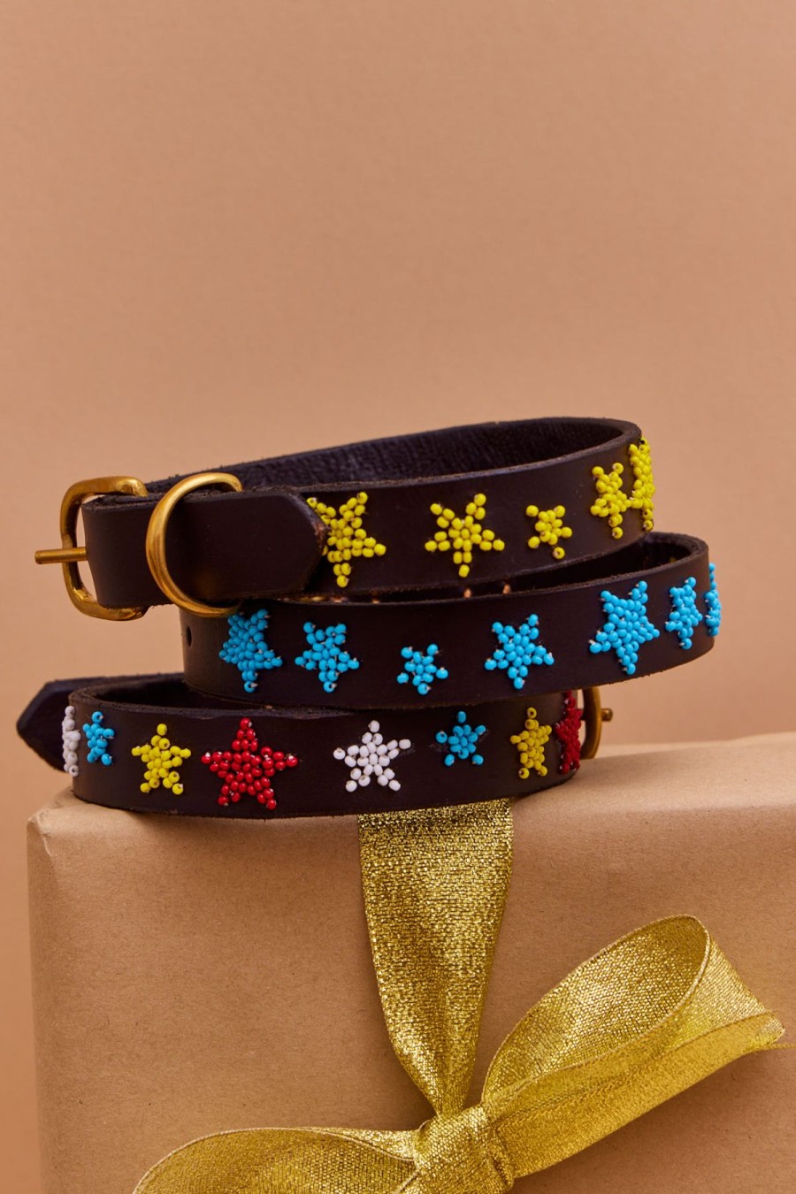 The Jacksons Dog Collar - Yellow Stars Best