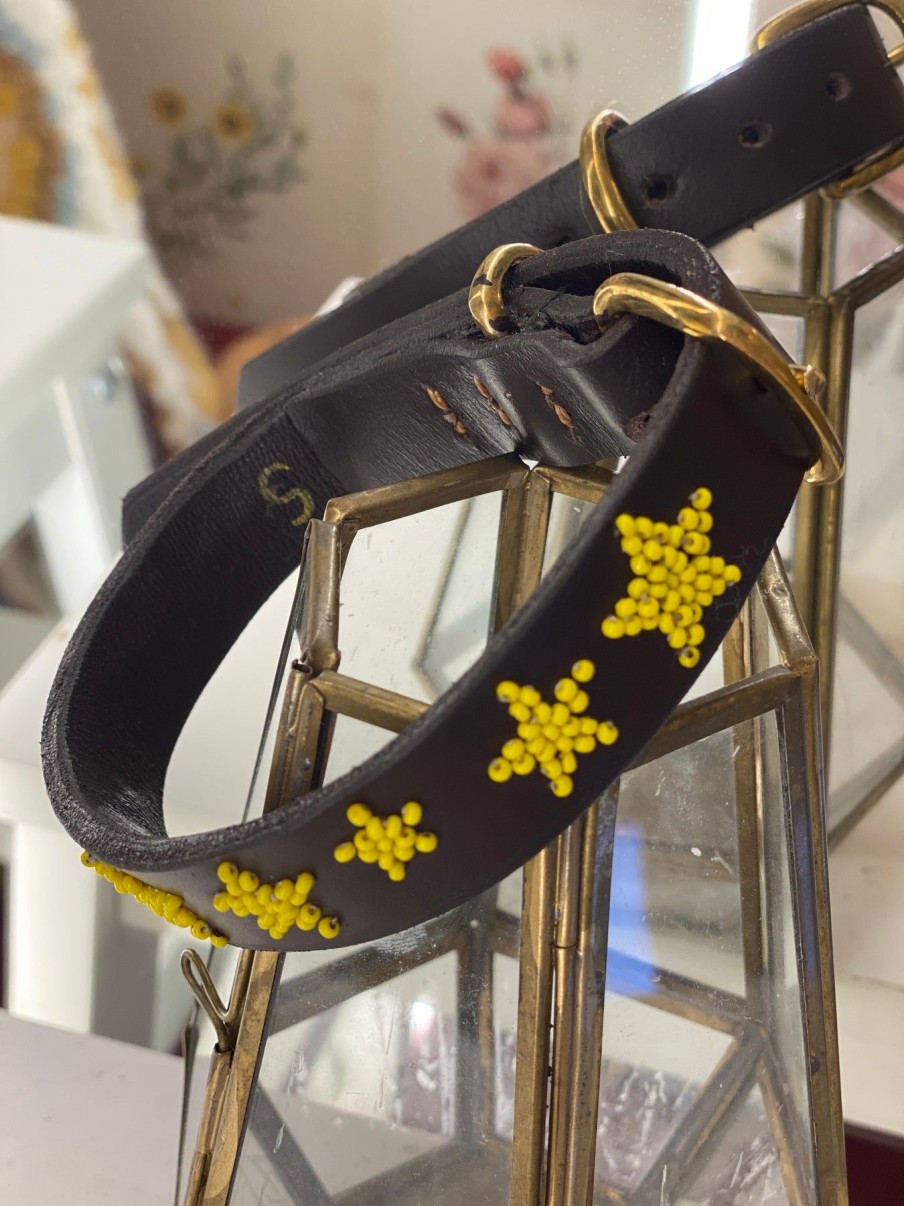 The Jacksons Dog Collar - Yellow Stars Best