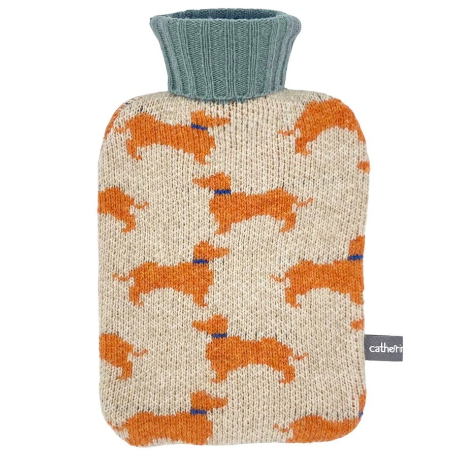 Catherine Tough Lambswool Hot Water Bottle - Sausage Dogs New